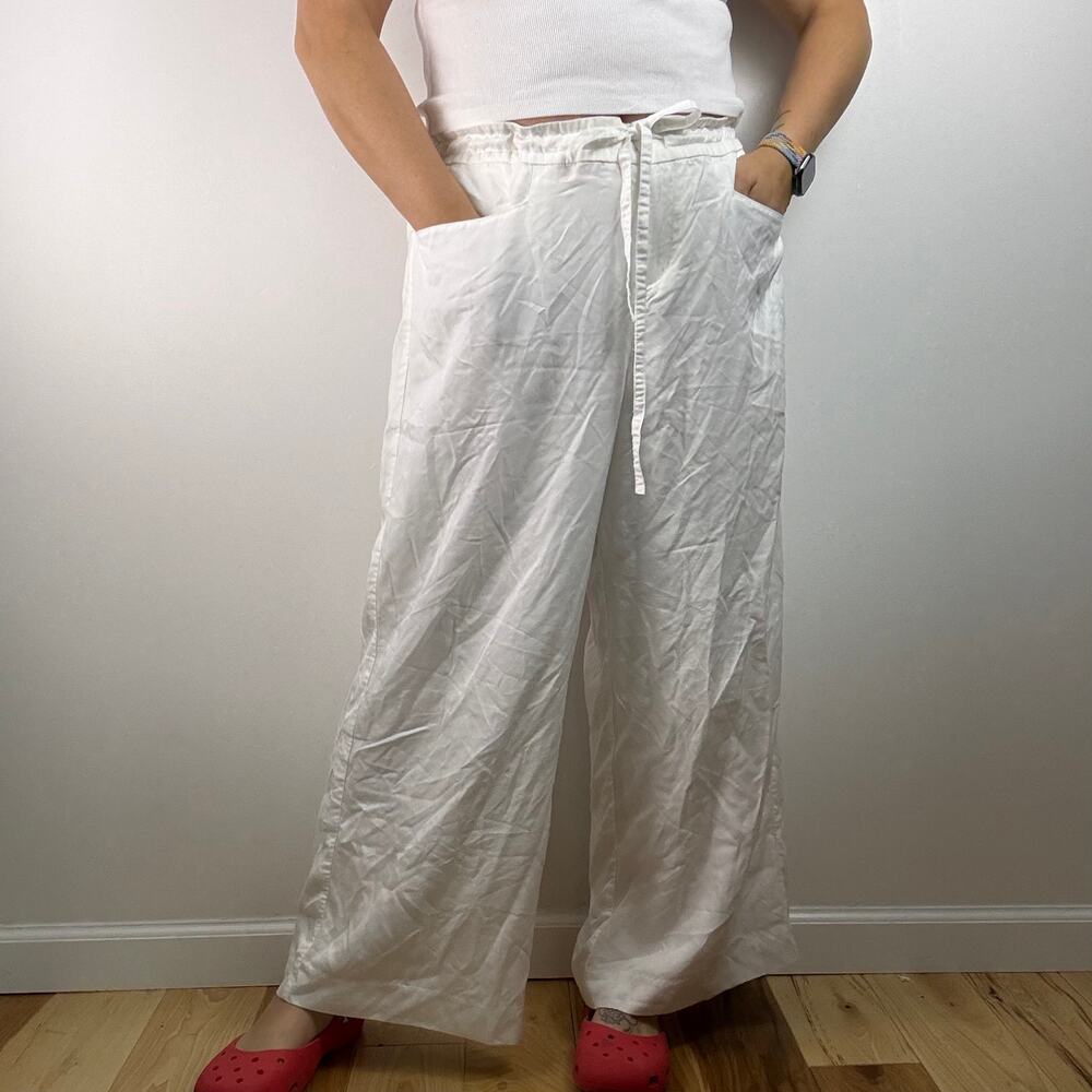 6th & Lane white wide leg pants size 16